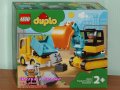 Продавам лего LEGO DUPLO 10931 - Камьон и екскаватор, снимка 1 - Образователни игри - 29413210