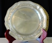 Калаена чиния за гравиране,калаена сватба,Art Nouveau. , снимка 6