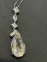 Луксозно сребърно колие с естествен камък цитрин и топази , снимка 3