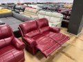 Червени дивани две двойки - естествена кожа, снимка 2