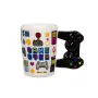 Керамична чаша Mercado Trade, 3D, Джойстик Дръжка, Бял, снимка 1