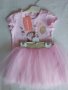 Блузка розов цвят и пола от тюл, снимка 1 - Детски комплекти - 37521657