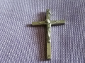 Medium Sterling Silver Inri Cross -39х24мм сребърно католическо кръстче Италия, снимка 2