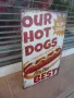 Метална табела хот дог най-вкусния хубавия наденичка кренвирш кебапче кетчуп горчица майонеза, снимка 2