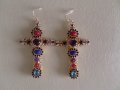  Обеци цветни кръстове , снимка 5