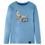 Детска тениска с дълъг ръкав, средно синьо, 128（SKU:12847, снимка 1 - Детски тениски и потници - 44732344