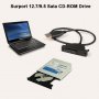 Външна USB Записвачка + USB Кабел Универсална DVD CD Оптично Устройство External DVD CD Burner , снимка 1