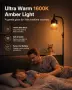 Лампион LED подова лампа VARICART 170 cm с RGB и опушен стъклен абажур, снимка 3