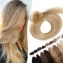 35,6 см SEGO U-tip човешка коса, 50 г, 100 кичура (0.5 г), Remy, снимка 1