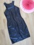 Изчистена черна Кожена рокля Dolce and Gabanna D&G, снимка 1 - Рокли - 30483432