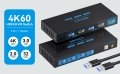 Нов HDMI KVM Switch 4K, 2 PC-1 Монитор, Ефективно Споделяне, снимка 1