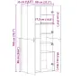 vidaXL Висок шкаф, сонома дъб, 80x35x180 см, инженерно дърво, снимка 10
