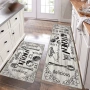4580 Комплект кухненски килими от 2 части: 40x60см и 40x120см, устойчив полиестер, снимка 4