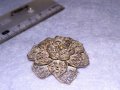 ФИЛИГРАННА СТАРИННА СРЕБЪРНА ФЛОРАЛНА БРОШКА МАЙСТОРСКА РЪЧНА КУЮМДЖИЙСКА ИЗРАБОТКА 34408, снимка 16