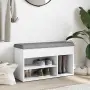 vidaXL Пейка за обувки, бяла, 82x32x45,5 см, инженерно дърво, снимка 3