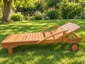 продавам дървен шезлонг, снимка 3
