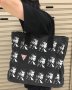Винтидж чанта GUESS черна плат Claudia Schiffer, снимка 1 - Чанти - 29939105