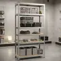 Метален стелаж с 5 рафта – 875 кг товароносимост, 180 × 90 × 30 см, сребрист, снимка 1