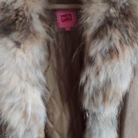 Дълго зимно палто,  естествена кожа (велур), снимка 3 - Палта, манта - 39151842