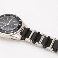 Наличен Черно сребрист Дамски часовник благородна стомана, снимка 2 - Дамски - 30713808