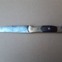 Стар нож с бронзова дръжка, снимка 2 - Антикварни и старинни предмети - 42812402