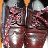 обувки бордо с цветни вързалки 40 н., снимка 1 - Дамски ежедневни обувки - 38864222