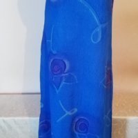 Дълга лятна синя рокля р-р Л , снимка 6 - Рокли - 36864701