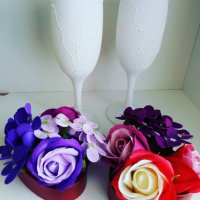 Малки букетчета със цветя от сапун , снимка 2 - Декорация за дома - 31587229