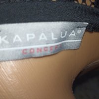 Kapalua M, L - Черна фина тениска  с надписи камъчета и с дантелен гръб , снимка 8 - Корсети, бюстиета, топове - 37434213