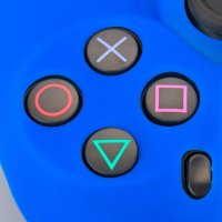 PS4 Силиконов бъмпер за DUALSHOCK®4 контролер в син цвят, снимка 4 - PlayStation конзоли - 30888271