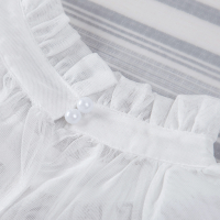 Дамска елегантна блуза в бяло с къс ръкав, снимка 18 - Корсети, бюстиета, топове - 44716040