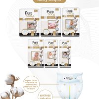 БИО памперси за бебета с органичен памук или бамбук PURE BABY, снимка 2 - Пелени, памперси - 44496734