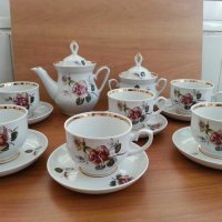 Руски порцеланов сервиз за чай , снимка 1 - Антикварни и старинни предмети - 30295651
