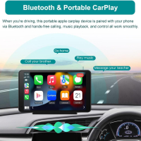 AWESAFE Apple Carplay & Android Auto Car Stereo, 7-инчов HD сензорен, снимка 8 - Аксесоари и консумативи - 44656643