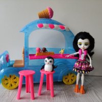 Комплект камион за сладолед и кукла пингвин и любимец. Енчантималс Enchantimals  35лв., снимка 7 - Кукли - 37446504