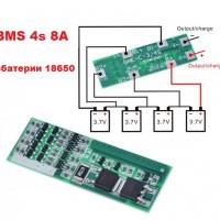 BMS БМС 4S 14.8V / 16.8V 8A за 18650 литиево-йонна батерия, снимка 1 - Друга електроника - 29399839