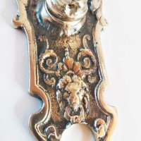 Царска старинна барокова луксозна брава от месинг-шилд ,ретро дръжка, винтидж обков, снимка 9 - Декорация за дома - 22329439