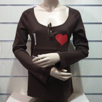 Нова дамска блуза с дълъг ръкав и трансферен печат I Love Bulgaria (Аз Обичам България), снимка 5 - Блузи с дълъг ръкав и пуловери - 29608590