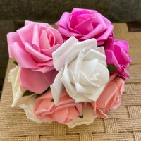 Букет от постоянни рози Свети Валентин за влюбените романтичен подарък, снимка 2 - Изкуствени цветя - 35657984