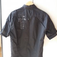 Мъжка риза Necu в черно, снимка 4 - Ризи - 30467158