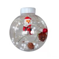 Коледна светеща завеса крушки с Дядо Коледа 3м., снимка 2 - Декорация за дома - 42279866