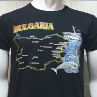 Нова мъжка тениска с трансферен печат България, Карта, Делфинче, снимка 3 - Тениски - 29890452