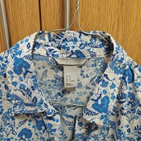 Красива риза на H&M с дълги ръкави, леко вталена,размер 42 L, снимка 2 - Ризи - 38784452