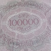 Банкнота 100 000 райх марки 1923година - 14715, снимка 7 - Нумизматика и бонистика - 29089370
