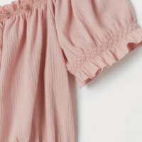 Розова блуза с голи рамене H&M, снимка 2 - Тениски - 37429598
