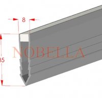 Делатационна лайстна за замаска и бетон сиво-прозрачно - 25х8 мм, снимка 3 - Други - 32130406