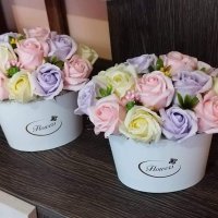Луксозна кутия със сапунени рози, снимка 5 - Подаръци за жени - 38515639