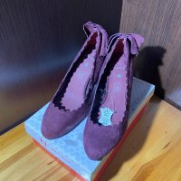 Naf Naf нови дамски велурени обувки с кутия, снимка 3 - Дамски елегантни обувки - 39439210
