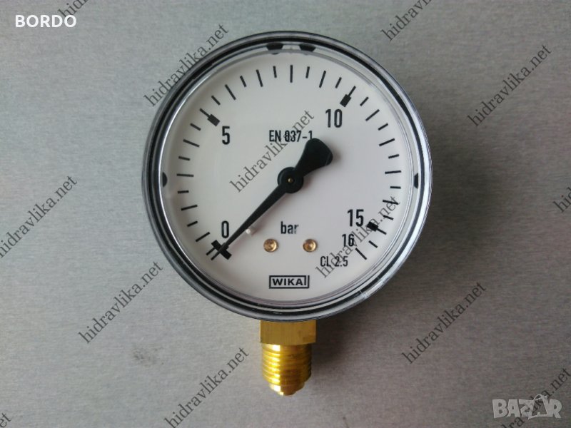 Манометър WIKA - Ф63/0-16 bar (радиален), снимка 1