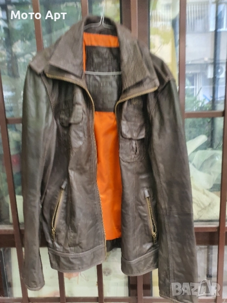 Кожено Яке Естествена Кожа Superdry Размер L Slim Fit, снимка 1